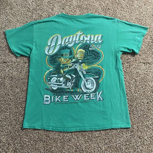 Gildan Other - Daytona Bike Week St Patrick’s Day Graphic Tee Shirt Size L Celtic 2014 Green
